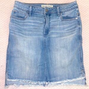 Abercrombie light blue denim skirt